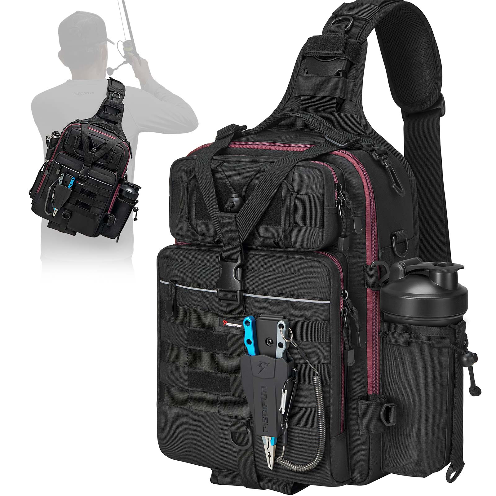 Piscifun® Outdoor Tackle Bag For Fishing Hiking Camping