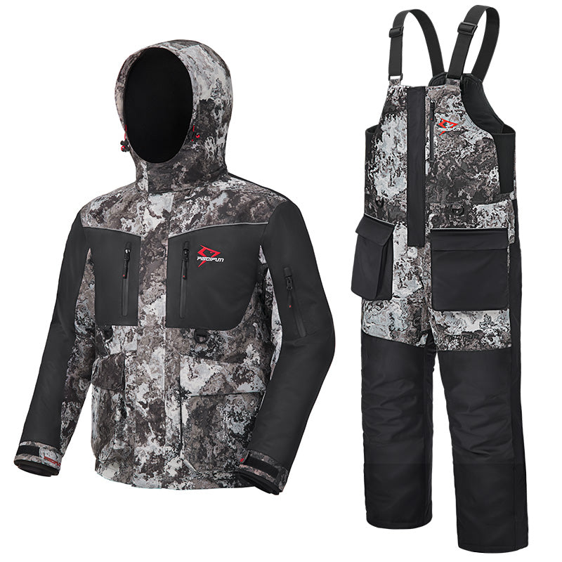 Piscifun Ice Fishing 3 in 1 Jacket,Waterproof Fishing Bib With Flotati ...