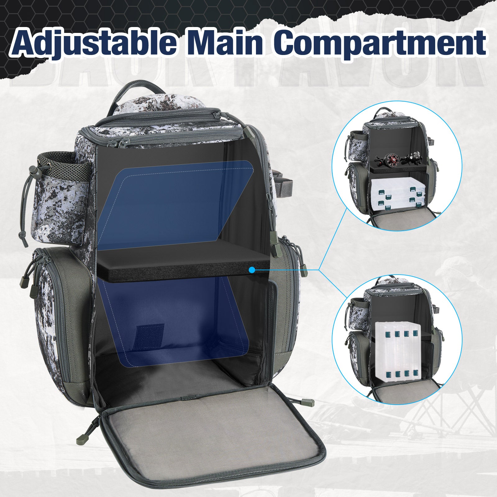 Fishing Tackle Backpack With Fishing Gear Bag