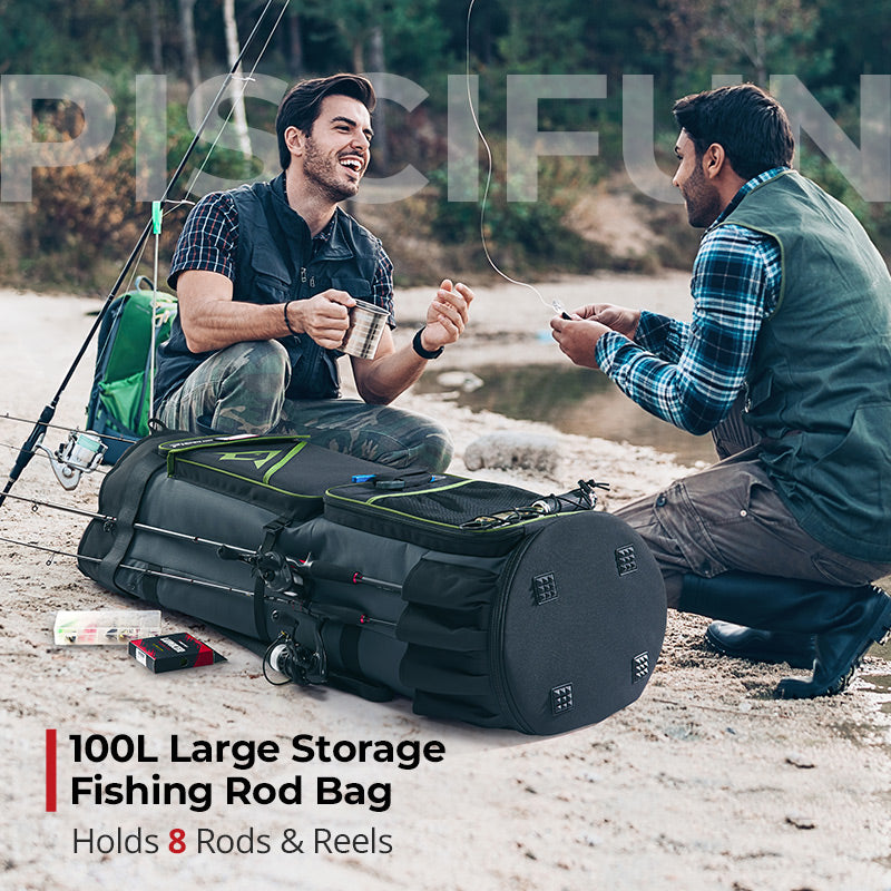 Fishing Pole Backpack, Rod Case Bag Holds