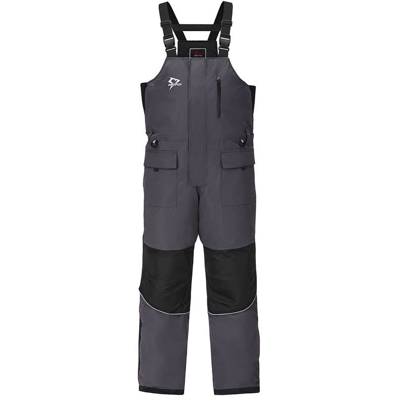 Ice Fishing Suits | Insulated Jacket & Bibs | Bibs / Black Gray / 2XL |  Piscifun