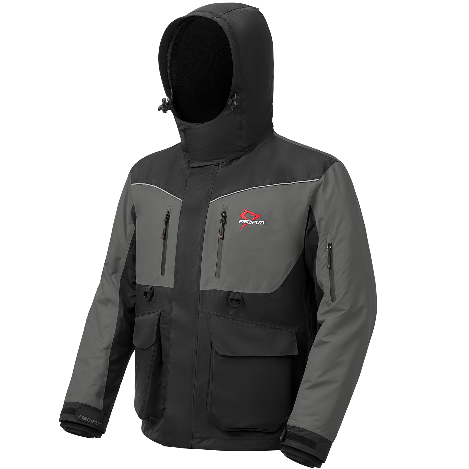 Piscifun Ice Fishing 3 in 1 Jacket,Waterproof Fishing Bib With Flotati