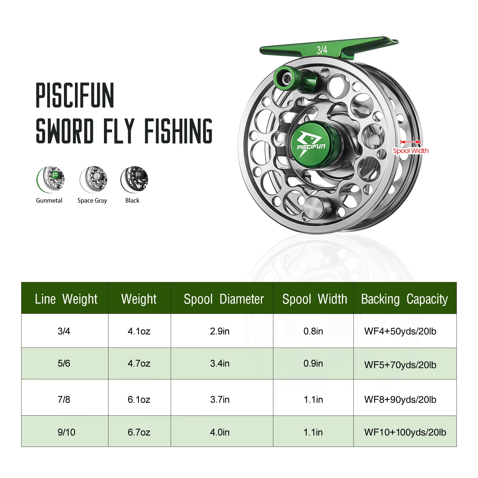 Piscifun® Sword Fly Reel Sale, 5/6WT-Reel