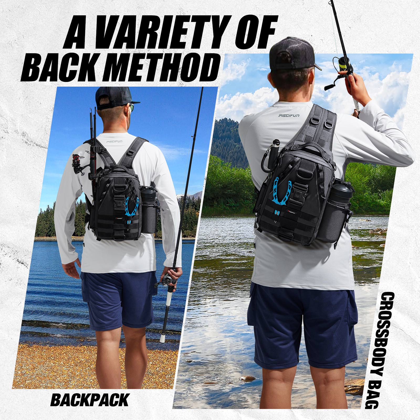 Travel X Fishing Tackle Bag, Shoulder Backpack