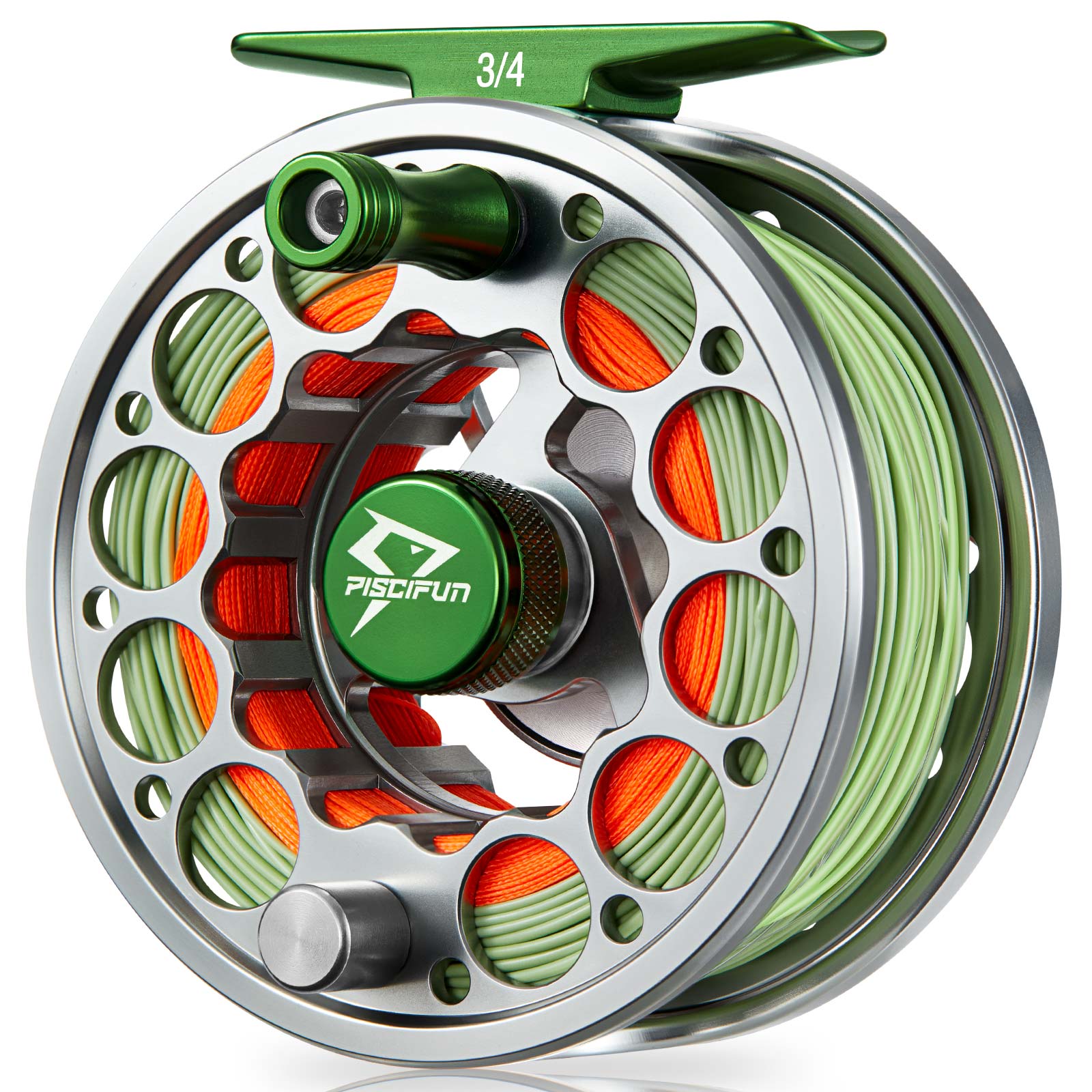 Fly Fishing Wheel,Double Color 5/6 Fly Bearing Fly Reels CNC