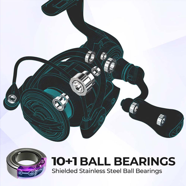 Piscifun® ALUMIX Spinning Reel for freshwater fishing, featuring full metal body, 26lbs Triple Carbon Drag, 10+1 stainless steel bearings, and lightweight aluminum construction for durability and smooth performance.