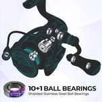 Piscifun® ALUMIX Spinning Reel for freshwater fishing, featuring full metal body, 26lbs Triple Carbon Drag, 10+1 stainless steel bearings, and lightweight aluminum construction for durability and smooth performance.