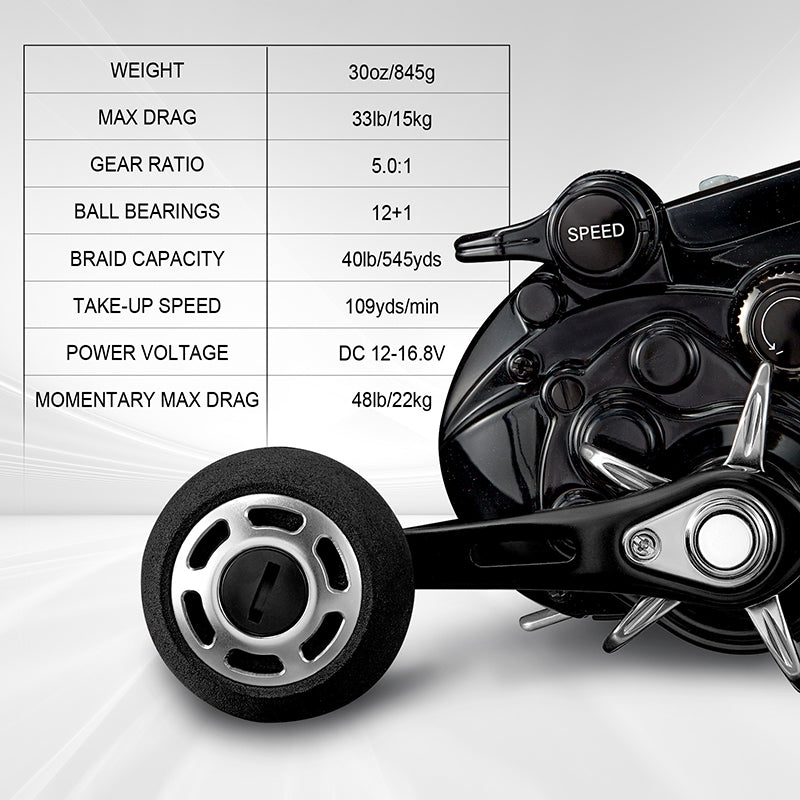 specification of Piscifun Electric Fishing Reel