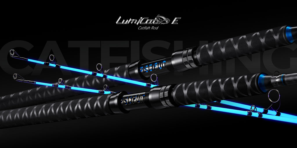 Slimecat Rods Lumicat E One-Piece & Two-Piece Casting Rod for Catfish Fishing ...