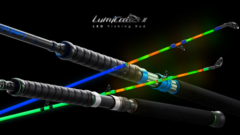 Cat Fish Rod LED LumiCat 2-Piece Casting Rods for Catfish Fishing(2nd Gen) | Piscifun