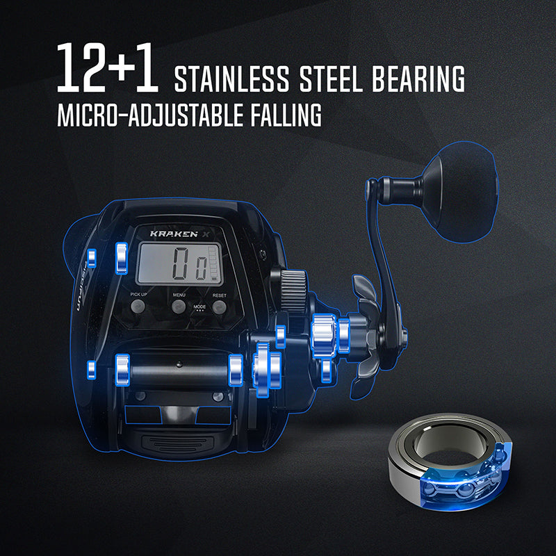 stainless steel bearing of Piscifun Electric Fishing Reel