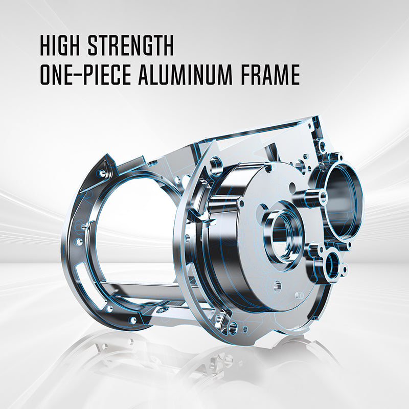 one-piece aluminum frame of Piscifun Electric Fishing Reel