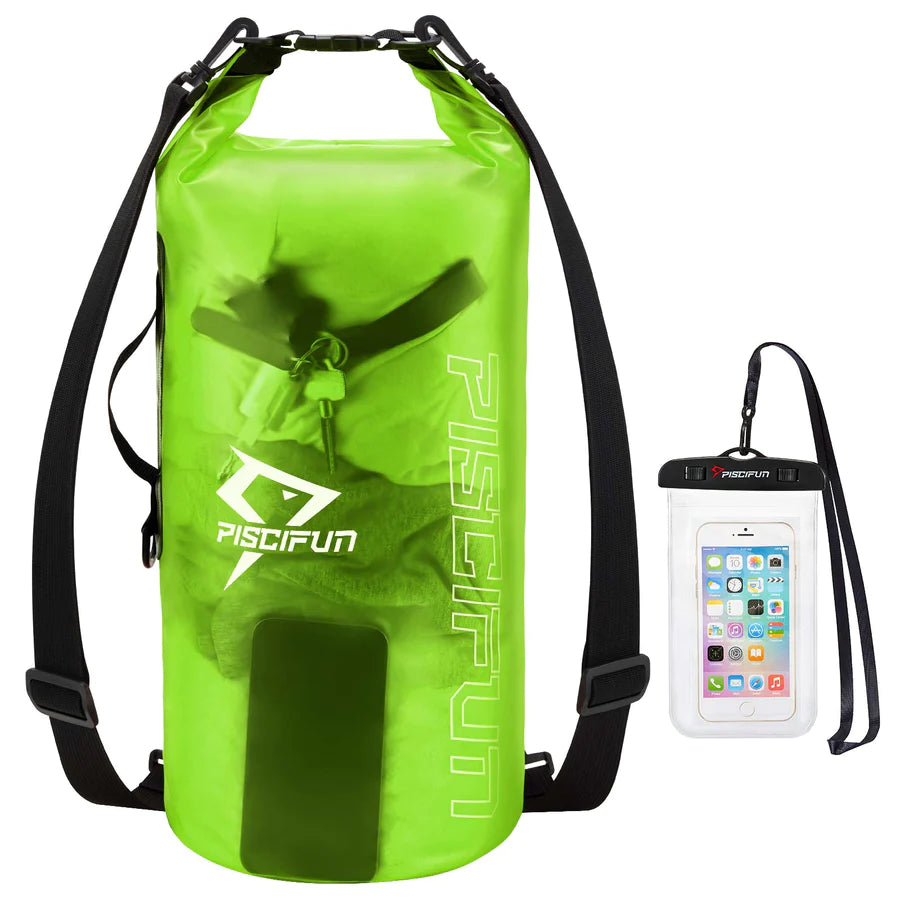 Piscifun® Waterproof Dry Bag with Green Bag and Phone Case