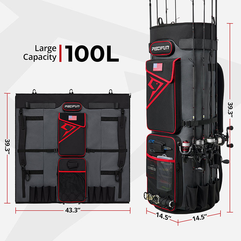 Ice Fishing Rod Setup: Ice Rod Cases, Holders, Organizers & Storage Bags