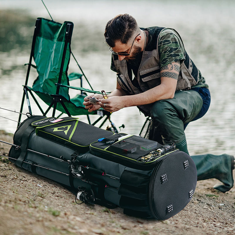 Fishing Pole Backpack, Rod Case Bag Holds