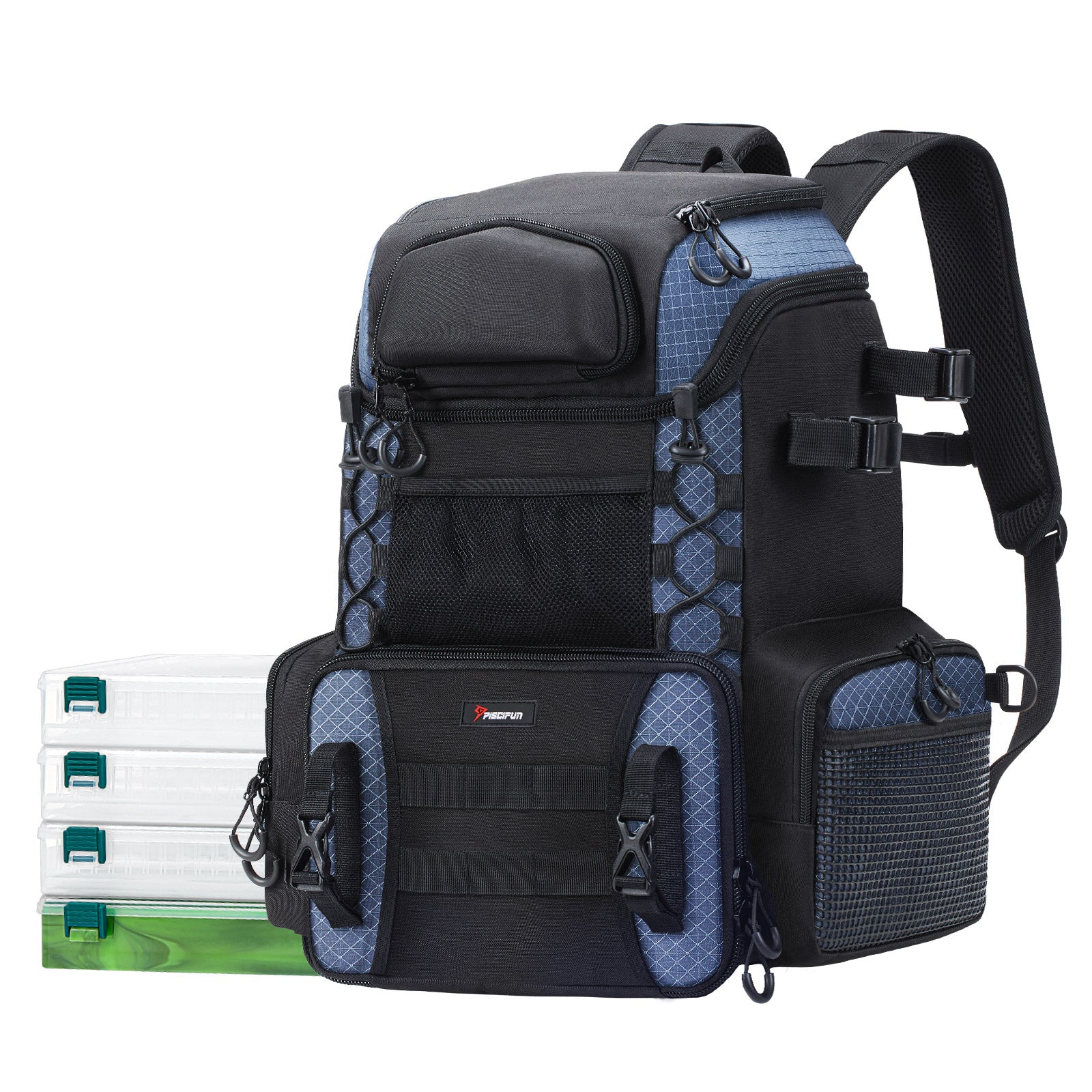 Fishing Tackle Backpack With 4 Boxes