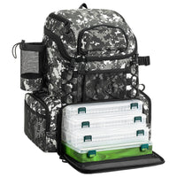 Piscifun Fishing Tackle Backpack Large Fishing Storage Bag With 4 Boxes