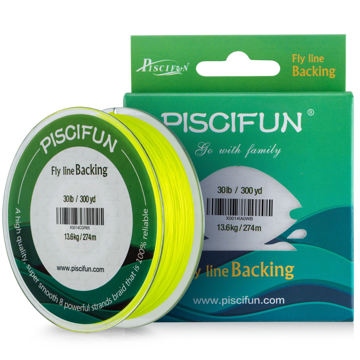 Bimoo 50m/Roll 8 Strands Fly Fishing Backing Line Polyester Braided Backing  Line 30LB High Strength Low Stretch Backing Fly Line