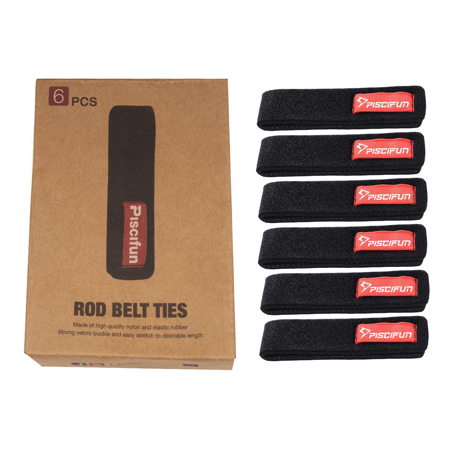 6PCS Fishing Rod Strap Belt Ties, Pole Straps