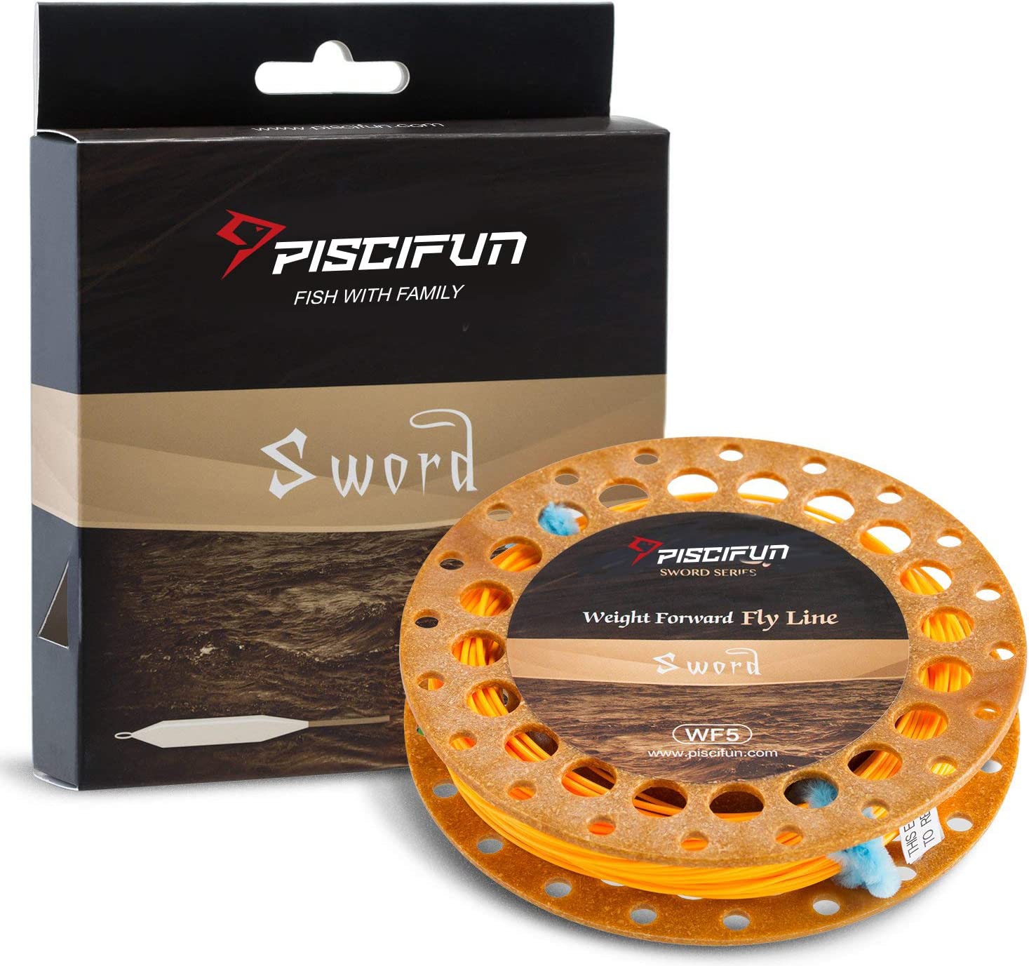 Piscifun Sword Fly Fishing Line with Welded Loop Weight Forward Floating  Fly Line WF1 2 3 4 5 6 7 8 9 10wt 90 100FT