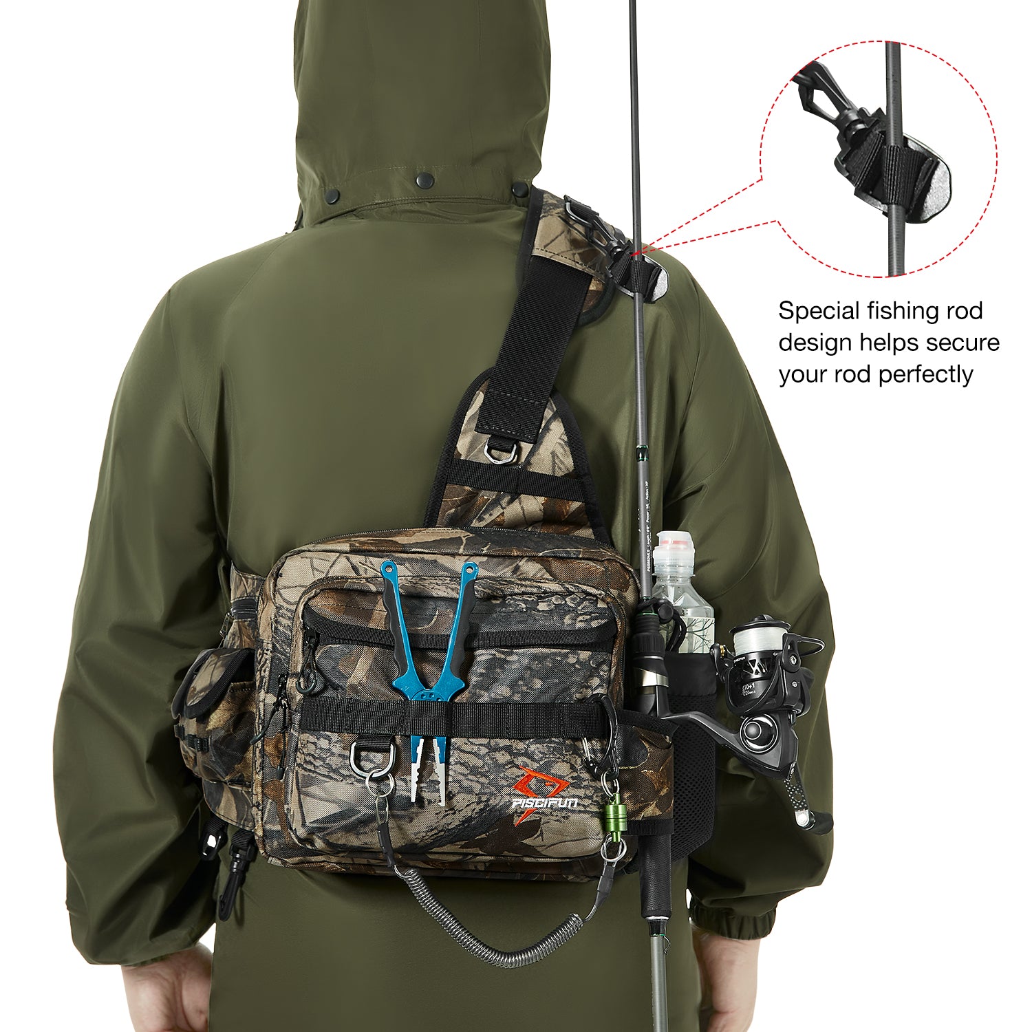 Sling Fishing Tackle Bag Outdoor Storage Pack