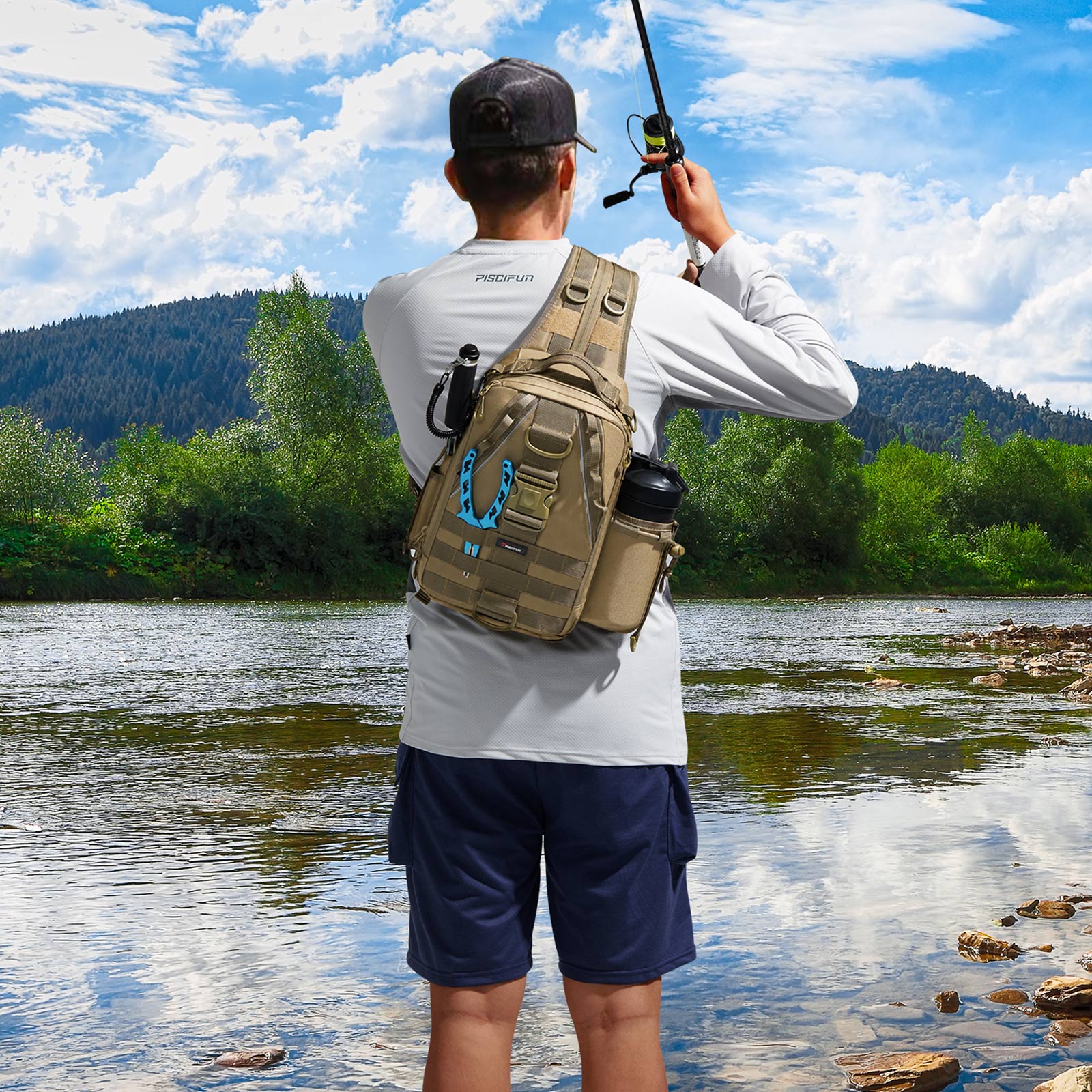 Travel X Fishing Tackle Bag with Rod Holder