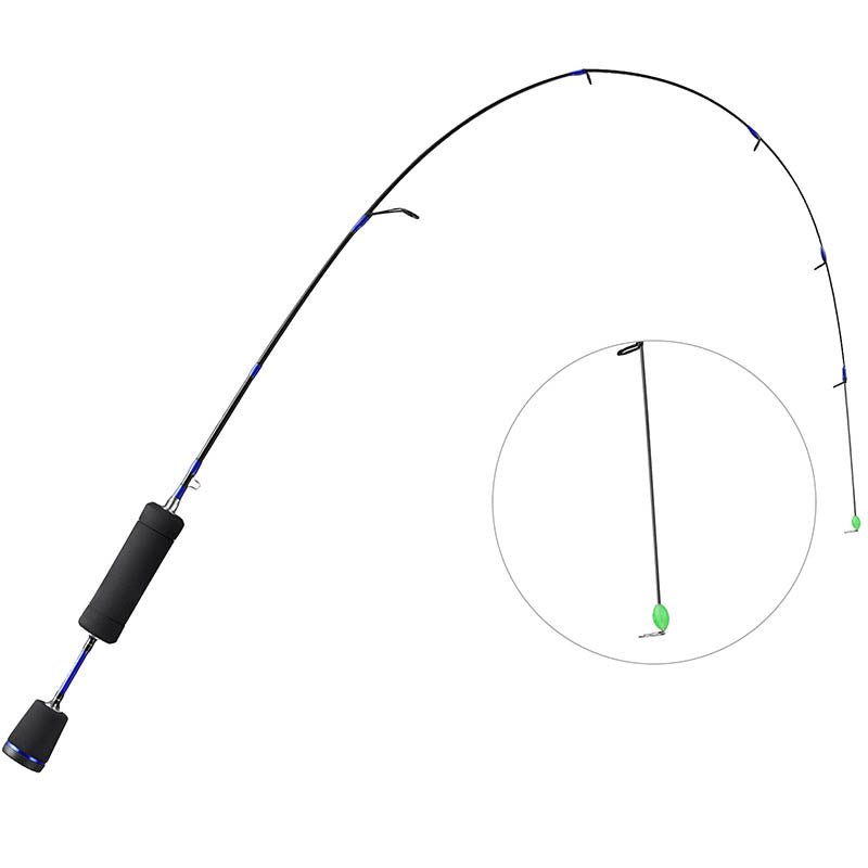 Piscifun® Icx Focus Ice Fishing Rod Lightweight, 32“L Titanium Tip /  Classic Grip (EVA) / Black&Blue