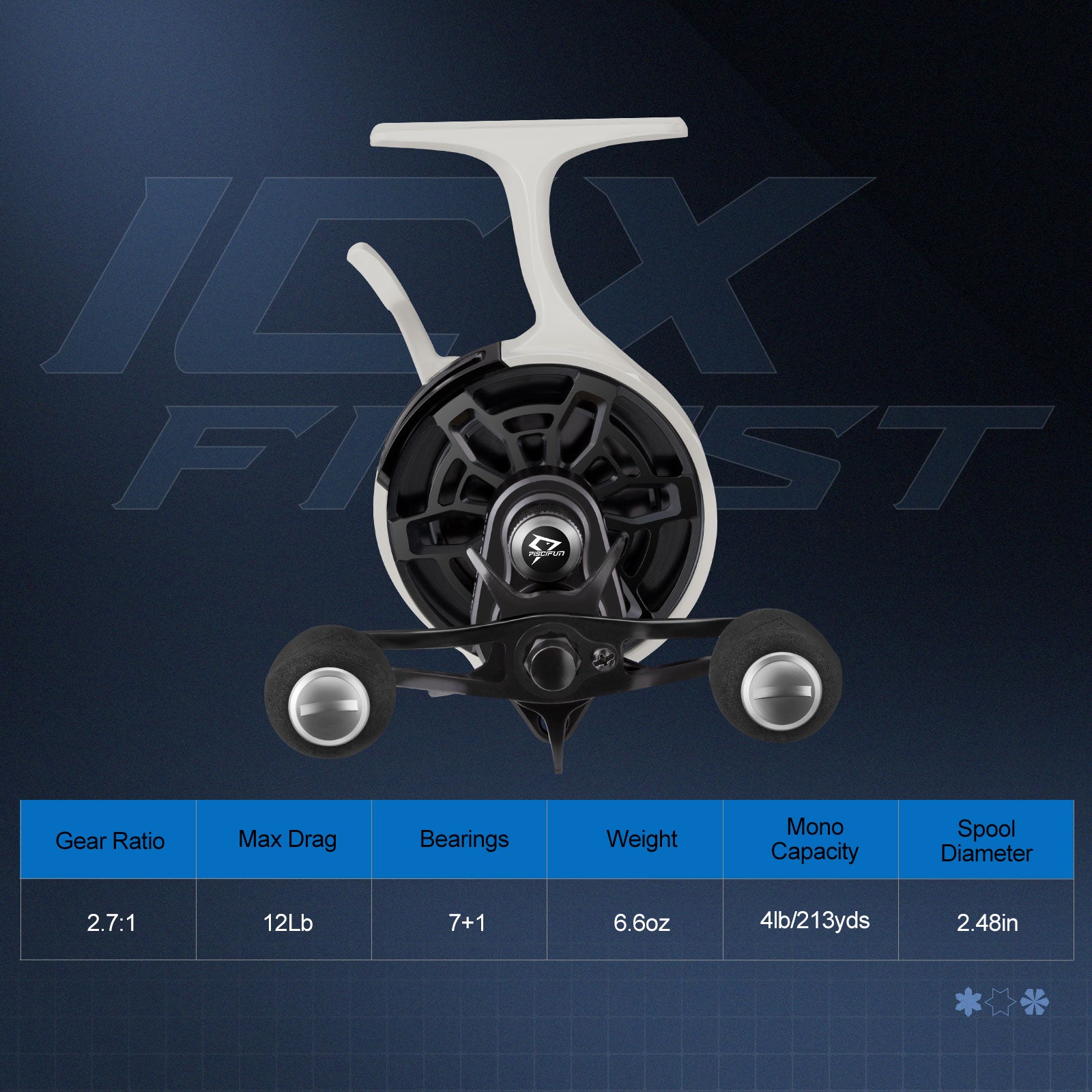  Frost Ice Fishing Reel, Inline Ice Fishing Reel 2.8:1