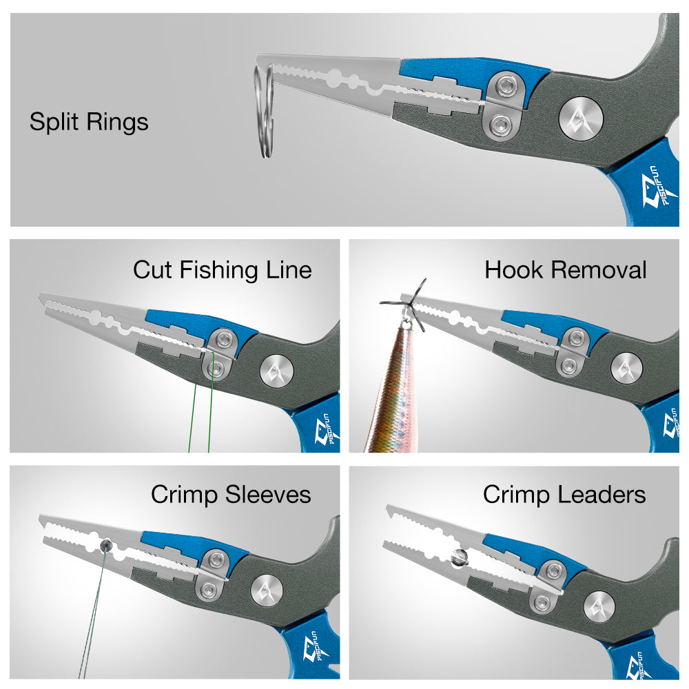 Piscifun® AXP Aluminum Fishing Pliers Lightweight Hook Remover Pliers, Blue