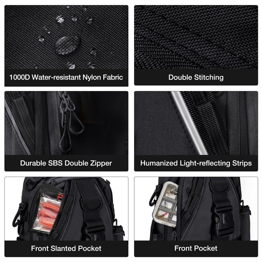 Piscifun® Travel X Fishing Tackle Bag, Outdoor Storage Bag Shoulder