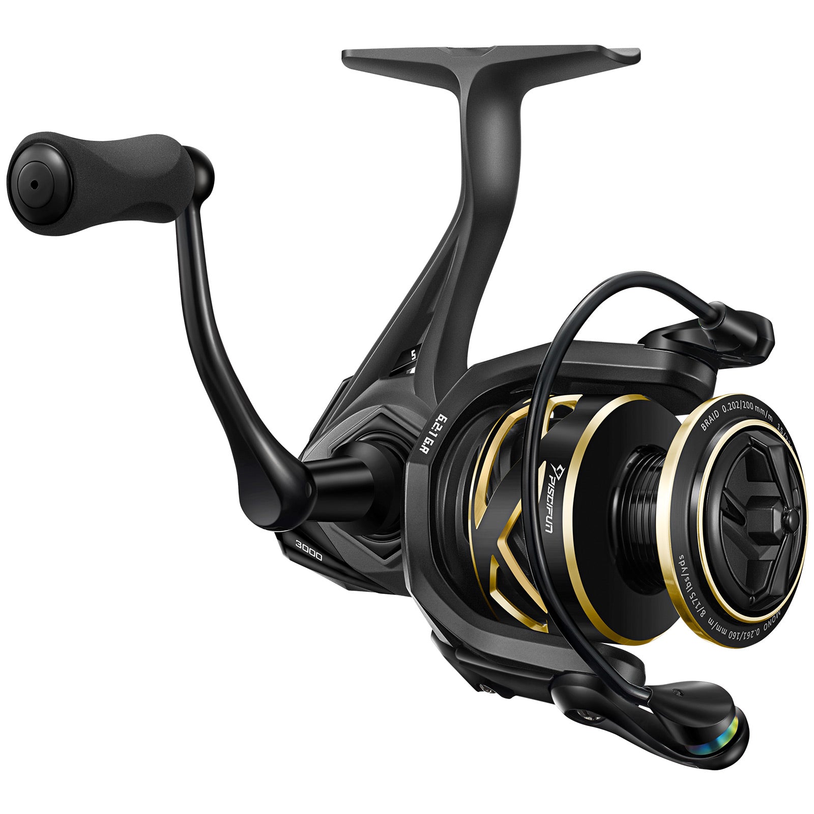 Piscifun® Auric Spinning Reels - Saltwater and Freshwater Spinning Fis, 3000-6.2:1