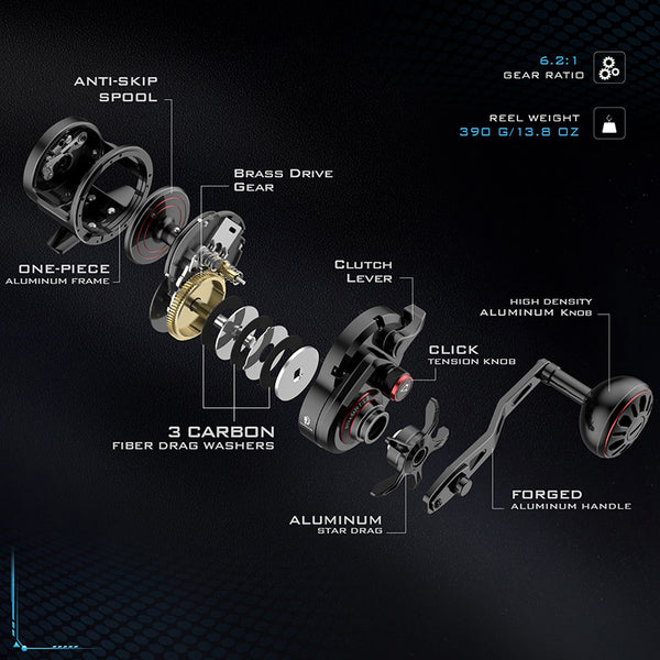 Piscifun Valtix Jigging Reel, Slow Pitch Conventional Reels, Saltwater