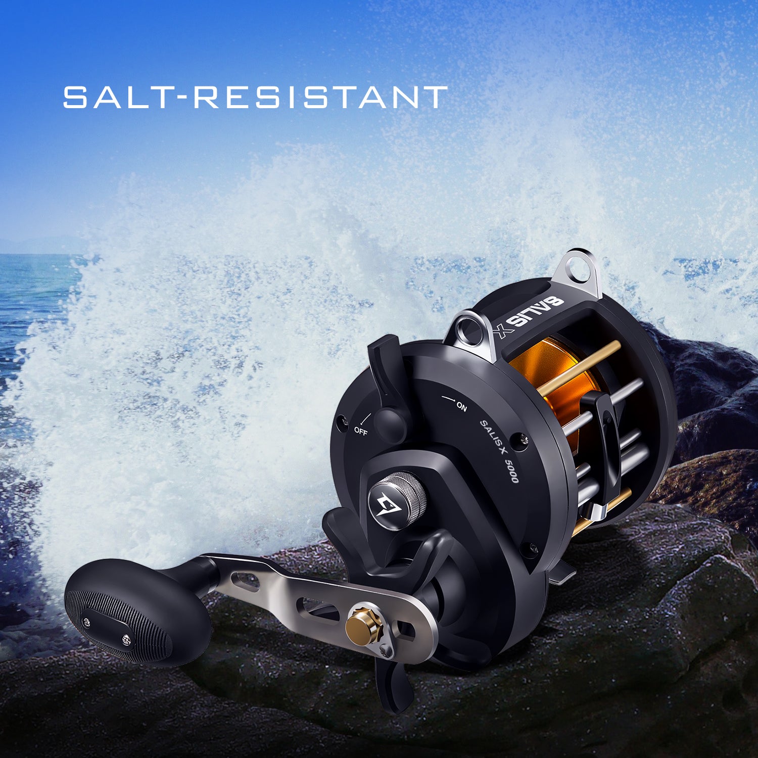 Hand Wheel Fishing Reel for Saltwater Surf Wire Catfishing Reels