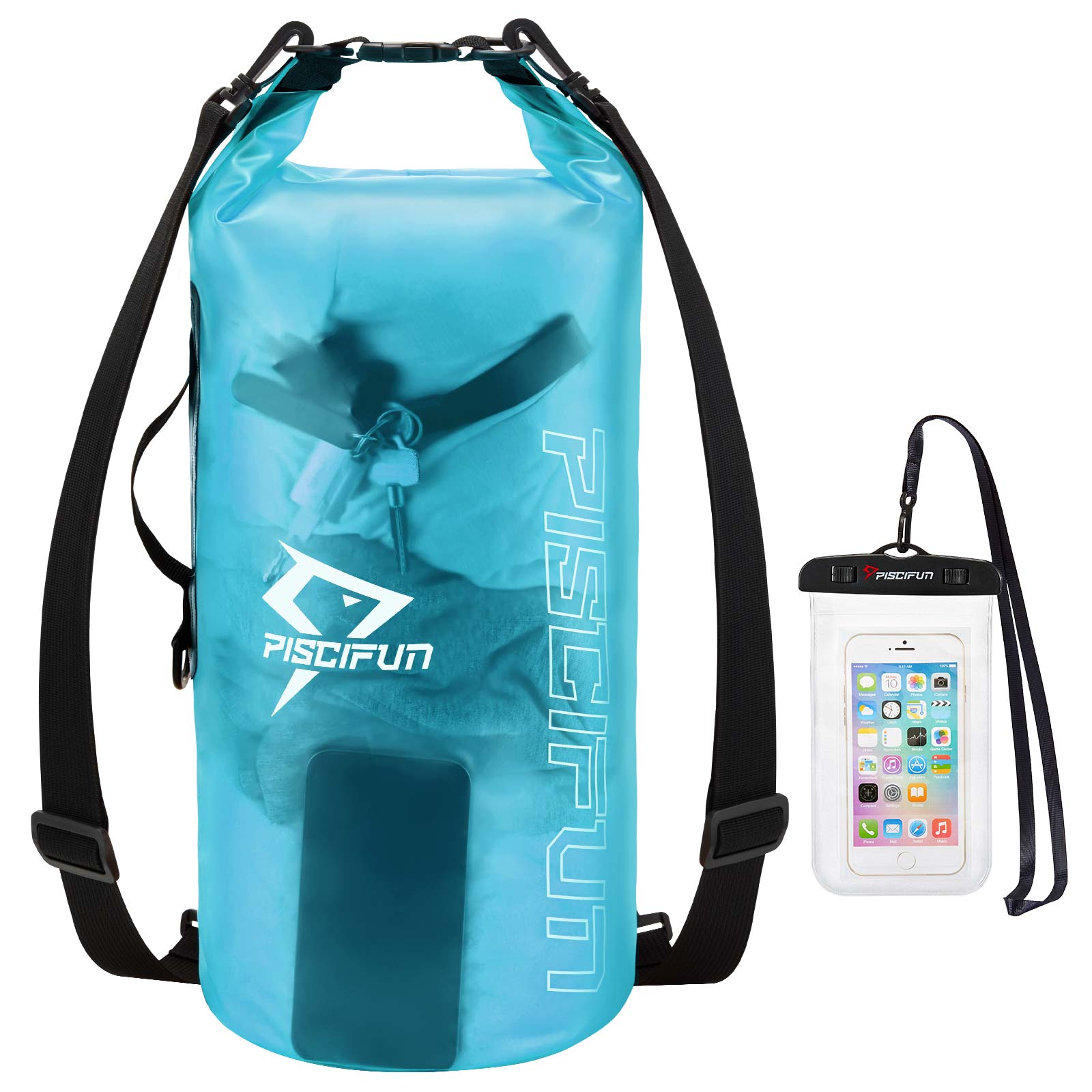 Waterproof Dry Bag, Transparent Dry Bag, Green / 2L